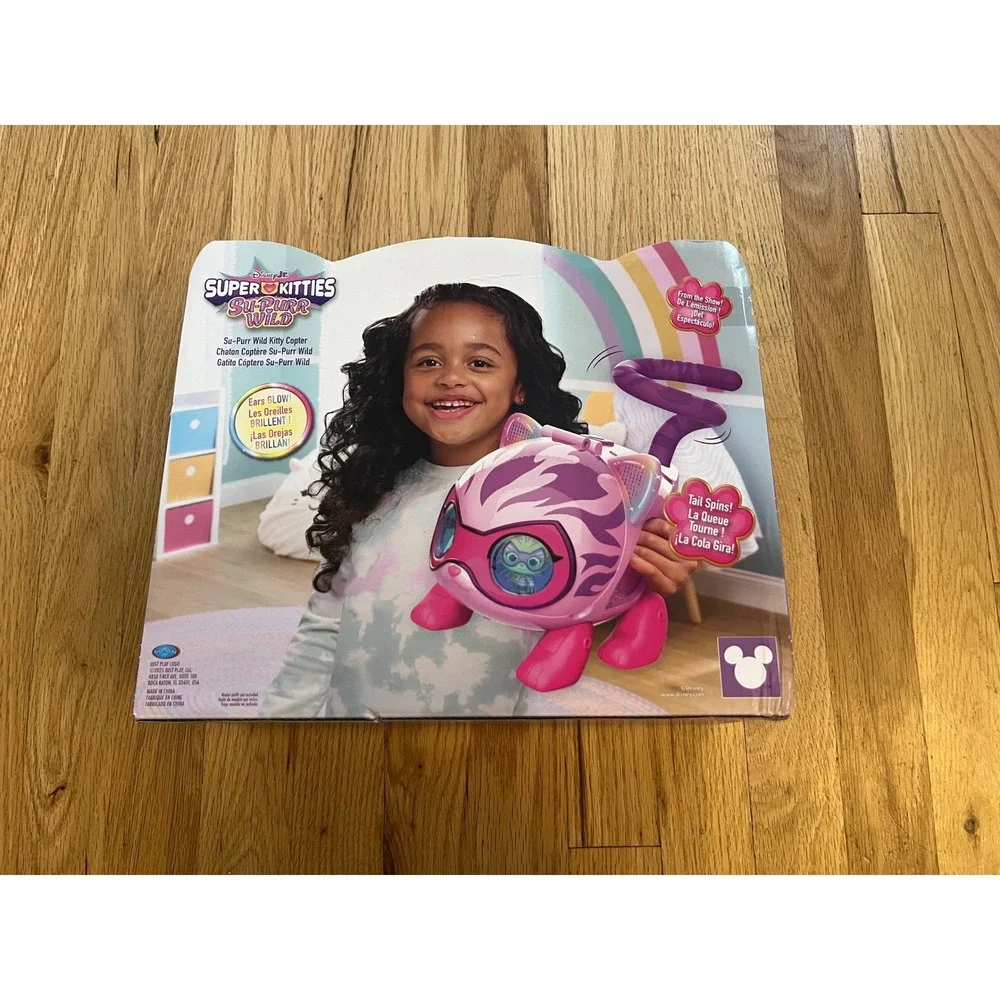 Disney Junior SuperKitties Su-Purr Wild Kitty Copter Toy with Figures Pink